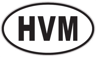 HVM - 3 Letter Initials Oval Magnet