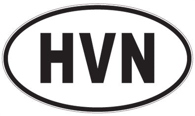 HVN - 3 Letter Initials Oval Sticker