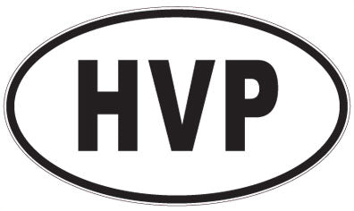 HVP - 3 Letter Initials Oval Magnet