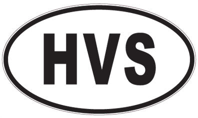 HVS - 3 Letter Initials Oval Magnet