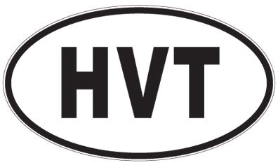 HVT - 3 Letter Initials Oval Magnet