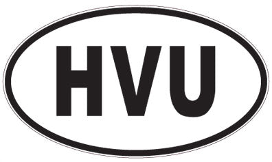 HVU - 3 Letter Initials Oval Magnet