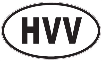 HVV - 3 Letter Initials Oval Magnet