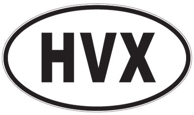 HVX - 3 Letter Initials Oval Sticker