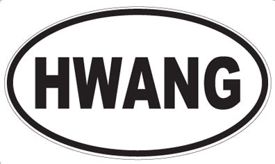 HWANG - Oval Magnet