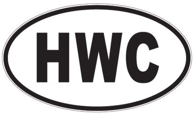 HWC - 3 Letter Initials Oval Magnet