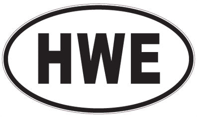 HWE - 3 Letter Initials Oval Magnet
