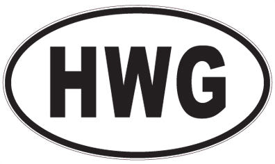 HWG - 3 Letter Initials Oval Magnet