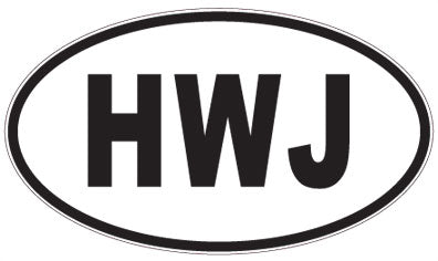 HWJ - 3 Letter Initials Oval Magnet