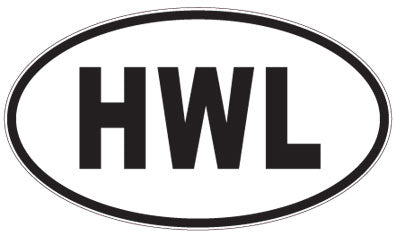 HWL - 3 Letter Initials Oval Sticker