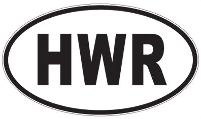 HWR - 3 Letter Initials Oval Sticker