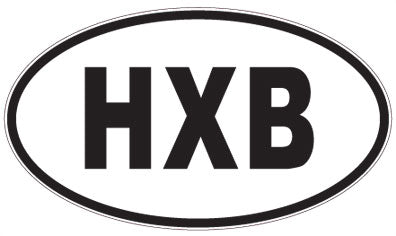 HXB - 3 Letter Initials Oval Magnet