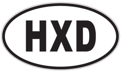 HXD - 3 Letter Initials Oval Magnet
