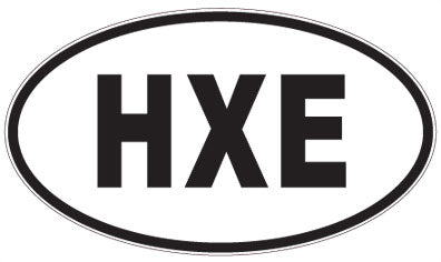 HXE - 3 Letter Initials Oval Magnet