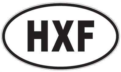HXF - 3 Letter Initials Oval Sticker