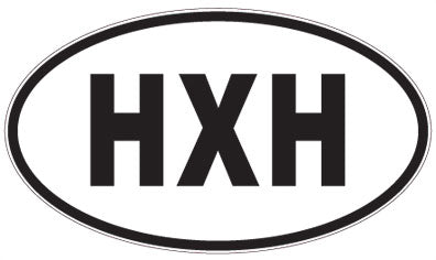 HXH - 3 Letter Initials Oval Magnet