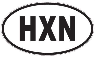 HXN - 3 Letter Initials Oval Sticker