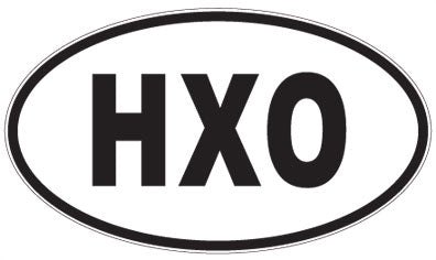 HXO - 3 Letter Initials Oval Magnet
