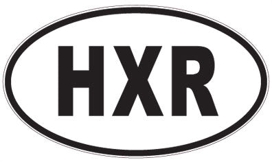 HXR - 3 Letter Initials Oval Magnet