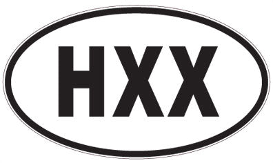 HXX - 3 Letter Initials Oval Magnet