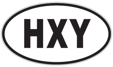 HXY - 3 Letter Initials Oval Sticker