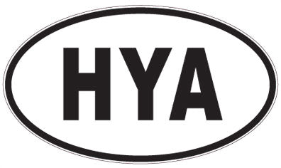 HYA - 3 Letter Initials Oval Magnet