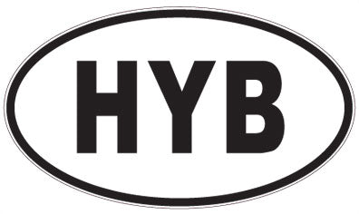HYB - 3 Letter Initials Oval Sticker