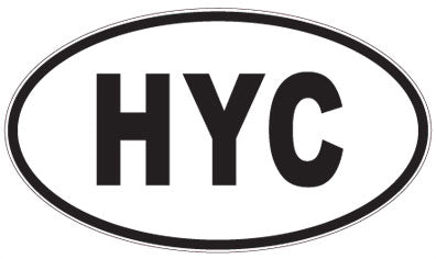 HYC - 3 Letter Initials Oval Magnet