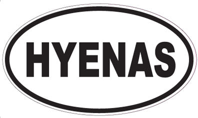 HYENAS - Oval Sticker