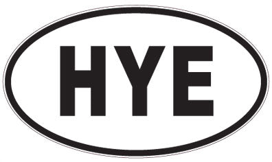 HYE - 3 Letter Initials Oval Magnet