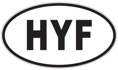 HYF - 3 Letter Initials Oval Magnet