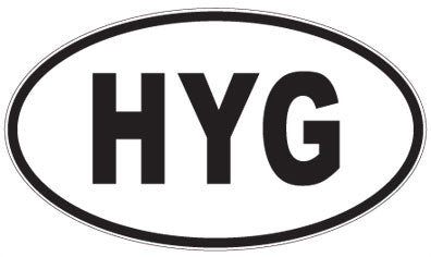 HYG - 3 Letter Initials Oval Magnet