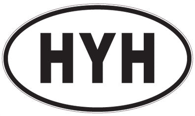 HYH - 3 Letter Initials Oval Sticker