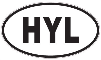 HYL - 3 Letter Initials Oval Sticker