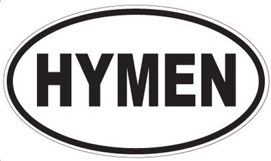 HYMEN - Oval Sticker