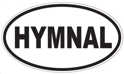 HYMNAL - Oval Sticker
