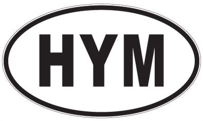 HYM - 3 Letter Initials Oval Magnet