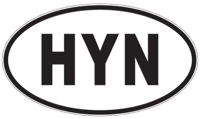 HYN - 3 Letter Initials Oval Magnet