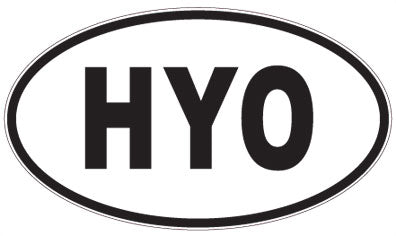 HYO - 3 Letter Initials Oval Magnet