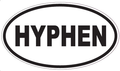 HYPHEN - Oval Sticker