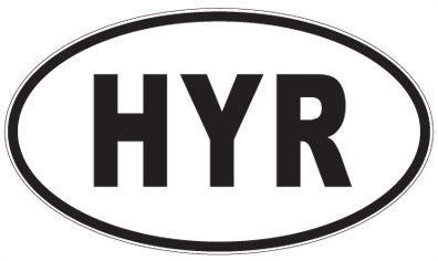 HYR - 3 Letter Initials Oval Magnet