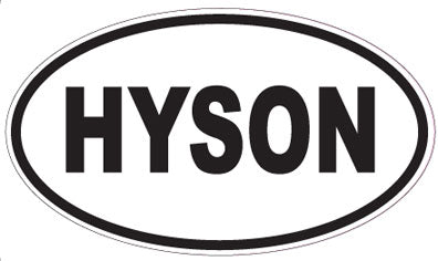 HYSON - Oval Sticker