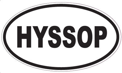 HYSSOP - Oval Sticker