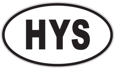 HYS - 3 Letter Initials Oval Magnet
