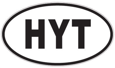 HYT - 3 Letter Initials Oval Sticker