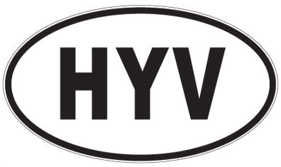 HYV - 3 Letter Initials Oval Magnet
