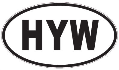 HYW - 3 Letter Initials Oval Magnet