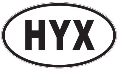 HYX - 3 Letter Initials Oval Magnet
