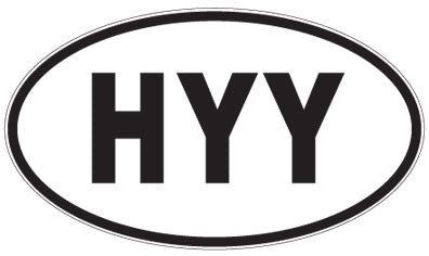 HYY - 3 Letter Initials Oval Sticker