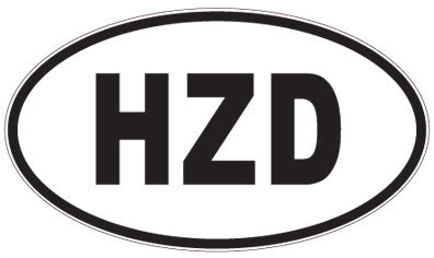 HZD - 3 Letter Initials Oval Magnet